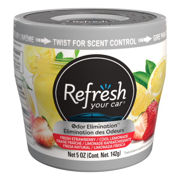 Refresh Your Car! Gel Can (Fresh Strawberry/Cool Lemonade Scent, 5 oz)