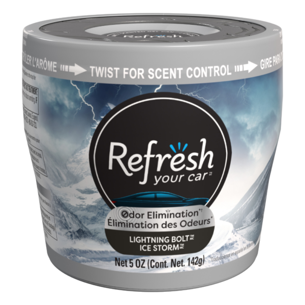 Refresh Your Car! Gel Can Air Freshener (Lightning Bolt/Ice Storm Scent, 5 oz)